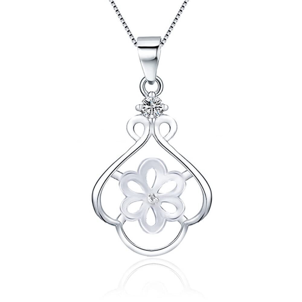 2484 CZ Waterdrop Leaf Bail Pendants for Pearl Jewelry Making Sterling